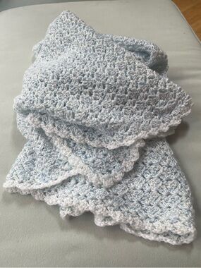 Crib-size Crochet Baby Blanket - Handmade